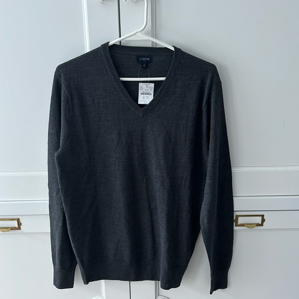 J.Crew Men’s Wool Blend V-Neck Sweater NWT